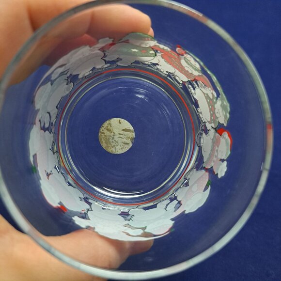 Princess House Christmas Bears Old Fashioned Rocks Tumbler Glass Holiday Decor - Picture 6 of 8